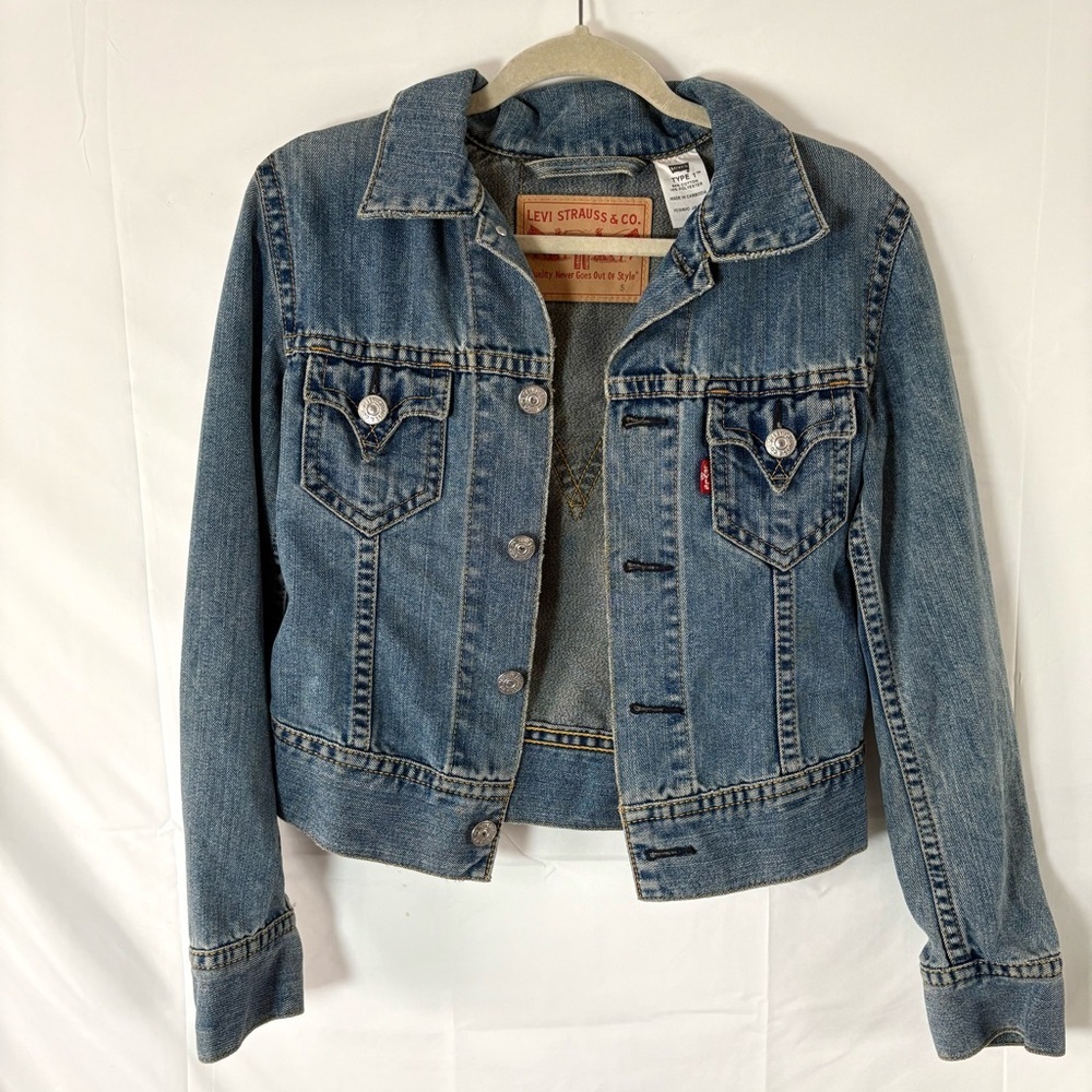 Levi’s type women iconic denim jean jacket womens size small